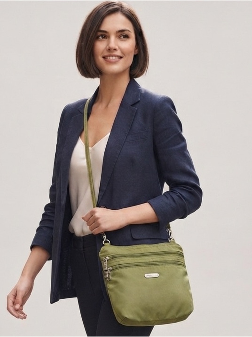 Baggallini Green Crossbody Bag with Adjustable Strap and Durable Design